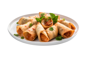 AI generated Spring Roll isolated on png background