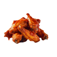 AI generated Tasty chicken wings isolated on png background