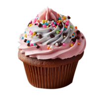 ai generato cupcakes isolato su png sfondo