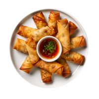 AI generated Spring Roll isolated on png background