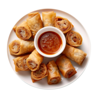 AI generated Spring Roll isolated on png background