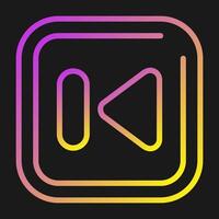 Previous Track Square Vector Icon