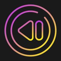 Previous Track Circle Vector Icon
