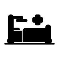 icono de vector de cama