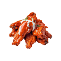 AI generated Tasty chicken wings isolated on png background