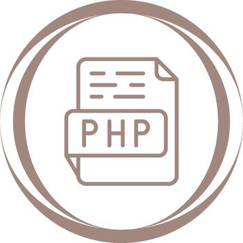 icono de vector de php