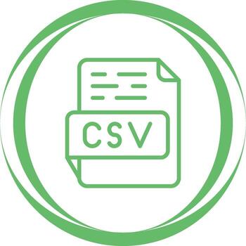 icono de vector csv