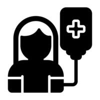 icono de vector de donación de sangre