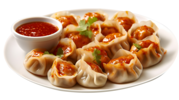 AI generated Momos isolated on png background