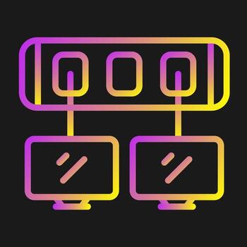 icono de vector de interruptor de red