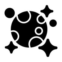 icono de vector de luna y estrellas