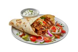 AI generated Paratha Roll isolated on png background