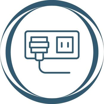 icono de vector de enchufe