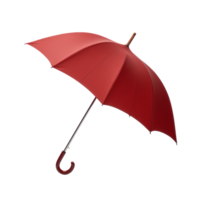 AI generated Red Umbrella isolated on a transparent background. png