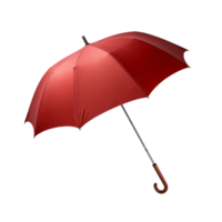 ai généré rouge parapluie isolé sur une transparent Contexte. png