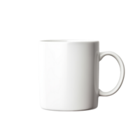 ai gerado branco caneca isolado em uma transparente fundo. png