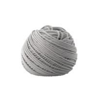 AI generated Grey Knitting wool. Ball of wool. Yarn ball. isolated on a transparent background. png
