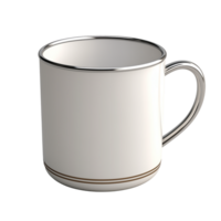 AI generated White Mug isolated on a transparent background. png