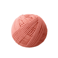 AI generated Peach Fuzz Knitting wool. Ball of wool. Yarn ball. isolated on a transparent background. png