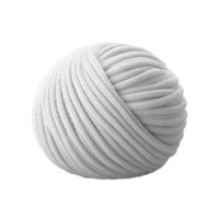 AI generated White Knitting wool. Ball of wool. Yarn ball. isolated on a transparent background. png