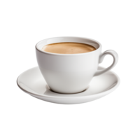 ai generiert Weiß Kaffee Tasse isoliert auf ein transparent Hintergrund. png