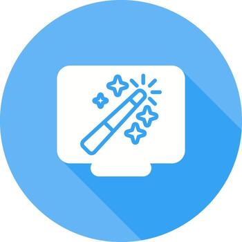 icono de vector de computadora de escritorio