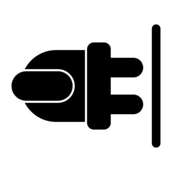 icono de vector de enchufe