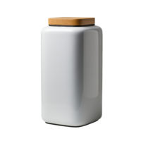 AI generated Tea Canister. Scandinavian modern minimalist style. Transparent background, isolated image. png