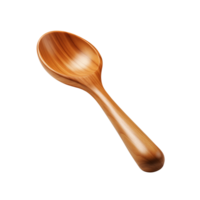 AI generated Wooden Spoon isolated on a transparent background. png