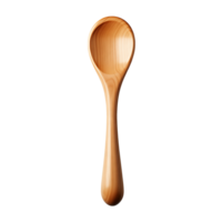 AI generated Wooden Spoon isolated on a transparent background. png