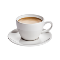 ai généré blanc café tasse isolé sur une transparent Contexte. png