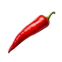 AI generated Red Hot Chili Pepper isolated on a transparent background. png