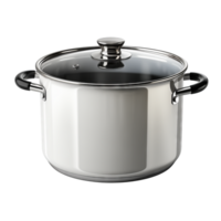 AI generated White pot. Scandinavian modern minimalist style. Transparent background, isolated image. png