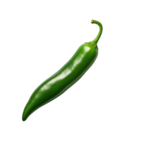 AI generated Green Hot Chili Pepper isolated on a transparent background. png