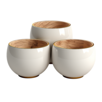 AI generated Bowls. Scandinavian modern minimalist style. Transparent background, isolated image. png