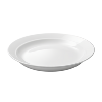 AI generated Soup Plate White empty Plate isolated on a transparent background. png