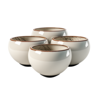 AI generated Bowls. Scandinavian modern minimalist style. Transparent background, isolated image. png