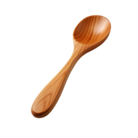 AI generated Wooden Spoon isolated on a transparent background. png