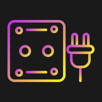 icono de vector de enchufe