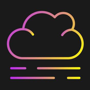 icono de vector de nube