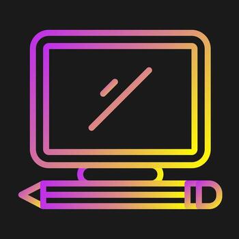 icono de vector de computadora de escritorio