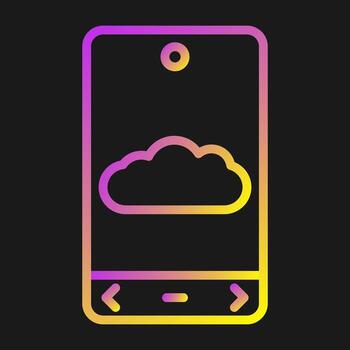 icono de vector de nube