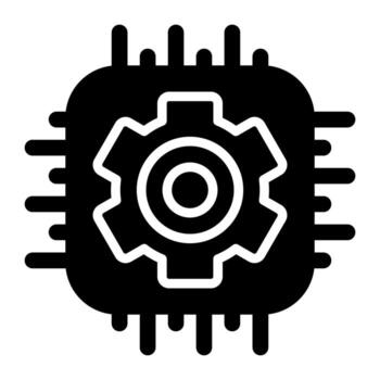 icono de vector de cpu