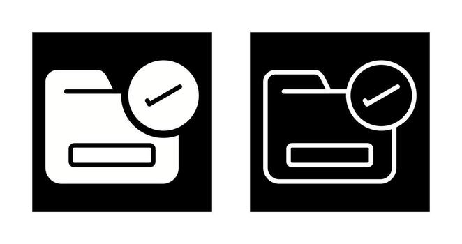 Folder with a Checkmark Vector Icon