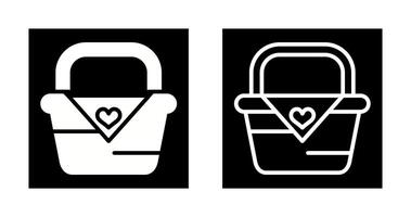 Romantic picnic basket Vector Icon