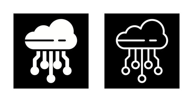 icono de vector de computación en la nube