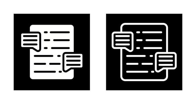 documento comentando vector icono