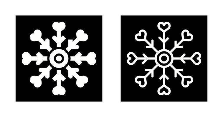 Love snowflake Vector Icon