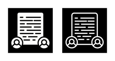 Document Collaboration Vector Icon