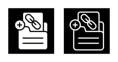 Document Insert Link Vector Icon